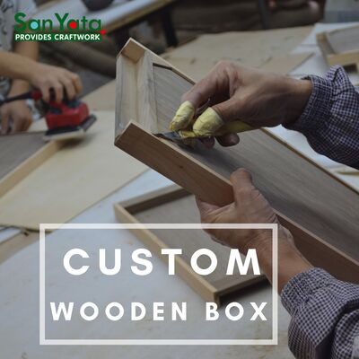 Custom Wooden Box China Factory Wooden Gift Box Own Design Wooden Wine Bottle Holder With LOGO Laser Engraving Optional Lining