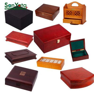 Custom Wooden Box China Factory Wooden Gift Box Own Design Wooden Wine Bottle Holder With LOGO Laser Engraving Optional Lining