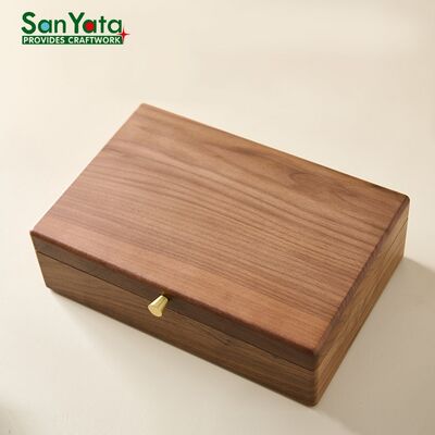 Custom Wooden Jewelry Box with Laser Engraving for Women's Gift, Luxury Walnut Organizer with Velvet Lining
