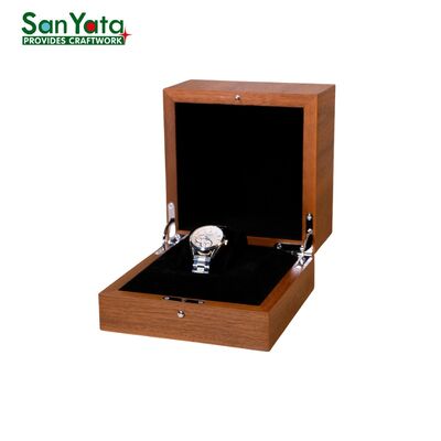 Custom Wooden Jewelry Box with Laser Engraving for Women's Gift, Luxury Walnut Organizer with Velvet Lining