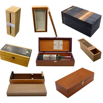 Wholesale Custom Wine Box Single Bottle Holder with logo Printing Luxury Wooden Box Packaging OEM/ODM Wood Manufacturer Supplier