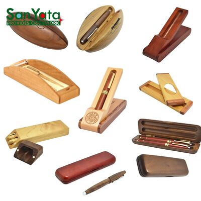 OEM/ODM Wholesale Custom Wooden Pen Box with Engraving Solid Wood Desk Organizer for Office Gift, Luxury Executive Set