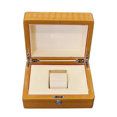 Custom-made Wooden Desktop Watch Storage Gift Box with Hinged Lid and Lock for Men