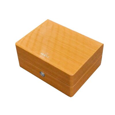 Custom-made Wooden Desktop Watch Storage Gift Box with Hinged Lid and Lock for Men