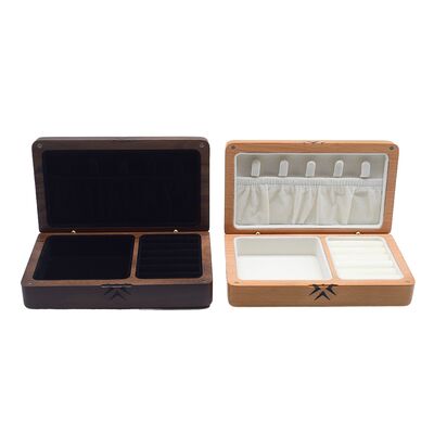 Wholesale Custom Logo Handmade Wooden Package Box with Wedding Ring&necklace for Valentine's Day Gift