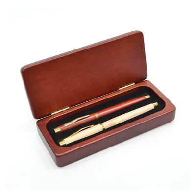 Customizable Wholesale Hand Painted Elegant Maple&rosewood Wooden Fountain Pen Gift Box