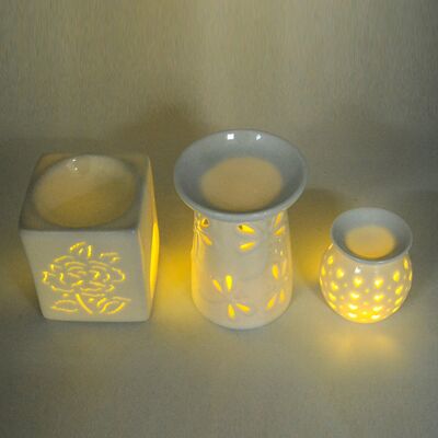 White Hot Selling Ceramic Essential Oil Burner Customizable Shape for Restaurant Decor