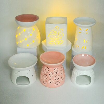 White Hot Selling Ceramic Essential Oil Burner Customizable Shape for Restaurant Decor