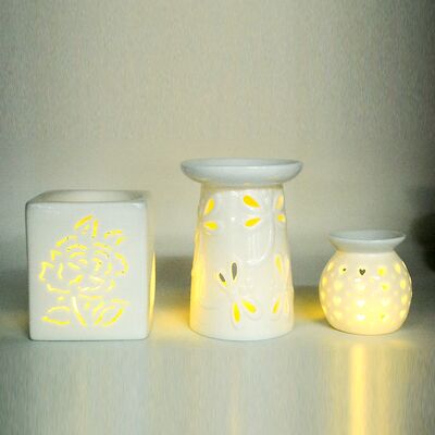 White Hot Selling Ceramic Essential Oil Burner Customizable Shape for Restaurant Decor
