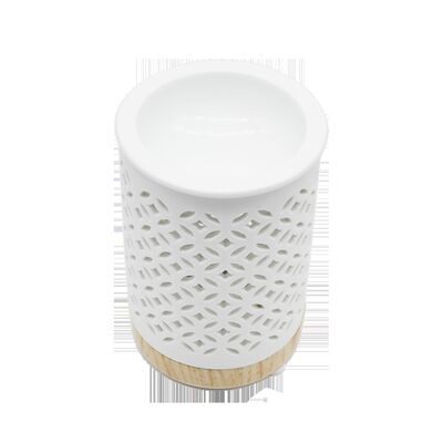 Wholesale  White Pottery Candle Holder  Wax Melt Burners  Customized Candle Holder Lovely  Ceramic Candle Holder