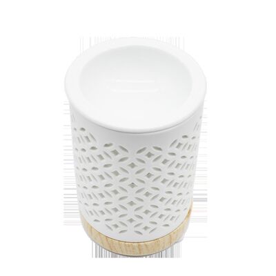 Wholesale  White Pottery Candle Holder  Wax Melt Burners  Customized Candle Holder Lovely  Ceramic Candle Holder