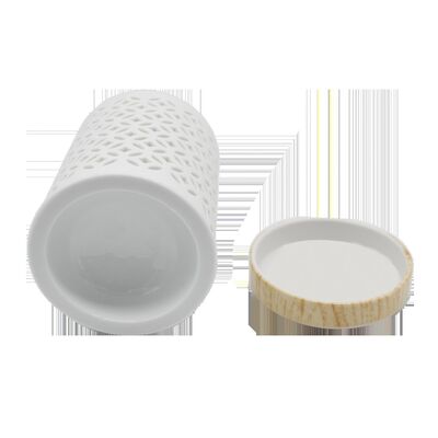 Wholesale  White Pottery Candle Holder  Wax Melt Burners  Customized Candle Holder Lovely  Ceramic Candle Holder