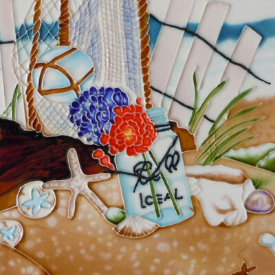 Vintage Style Decorative Ceramic Art Picture Tiles for Desktop&wall hang Decoration