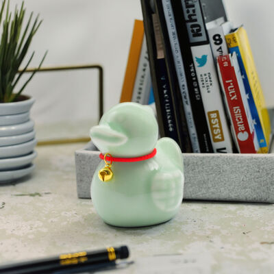 Green Duck Personalized Ceramic Animal Gifts for Desk Decor