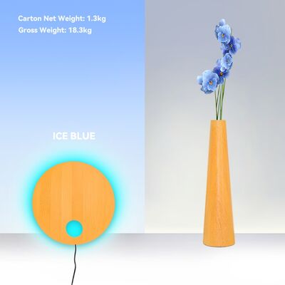 Multiply Color Desktop Intelligent Lighting Desk Lamp with Oak/bamboo Wood Material Lamp Base for Interior