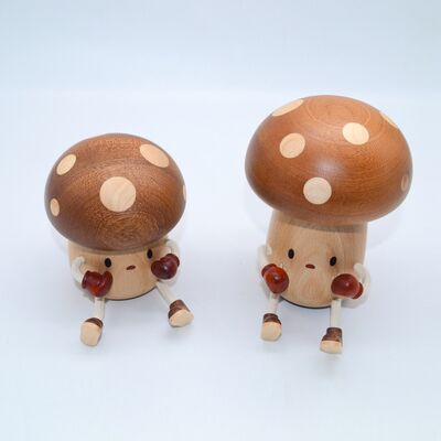 Mini Size Charming Wooden Mushroom Lamp Provides Soft Perfect Light for Reading and Relaxation