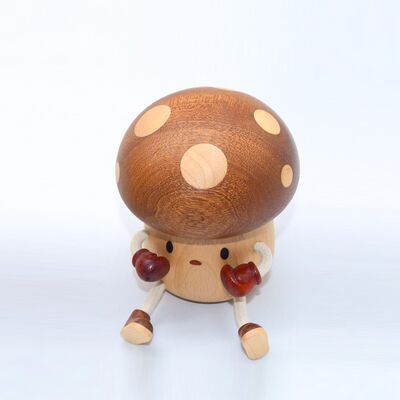 Mini Size Charming Wooden Mushroom Lamp Provides Soft Perfect Light for Reading and Relaxation