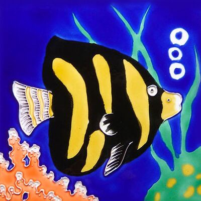 Nature-themed Style Ceramic Handpainted Art Tiles for Museum Souvenirs