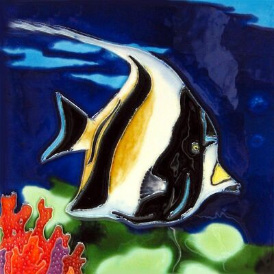 Nature-themed Style Ceramic Handpainted Art Tiles for Museum Souvenirs