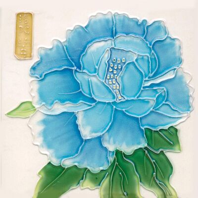 Wholesale Flower Pattern Hand Painted Ceramic Tabletop Art Piece Tiles.