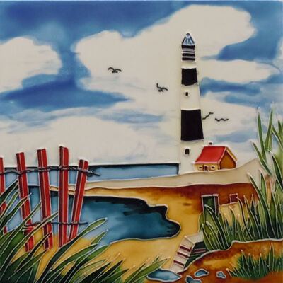 20x20cm Hand-Painted and Hand-Crafted Ceramic Art Tile Picture Pottery & Enamel Wall Hanging for Home Decoration