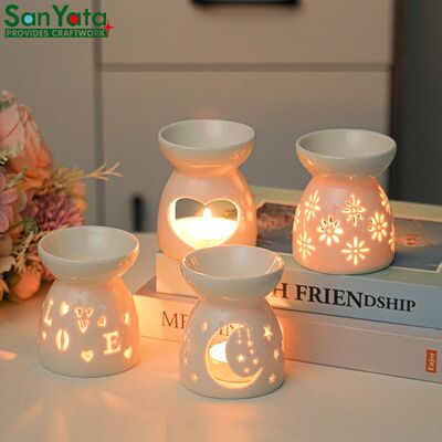 Wholesale Wax Melt Burner Melter Warmer Ceramic Tea Light Candle Holder, Essential Oil Burner Incense Aroma Diffuser, Home Decor