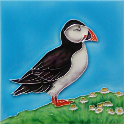 Cute puffin Ceramic Tiles with Pictures for Wall Hanging
