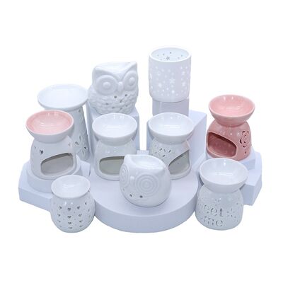 Modern Luxury Plug-In Oil Diffuser Ceramic Wax Melt Burner Warmer for Spa