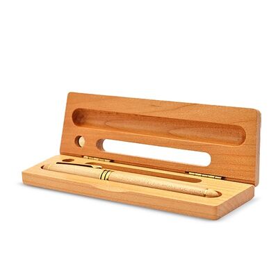 Multifunctional Wooden Business Pen case Customisable with Logos for Corporate Gifts.