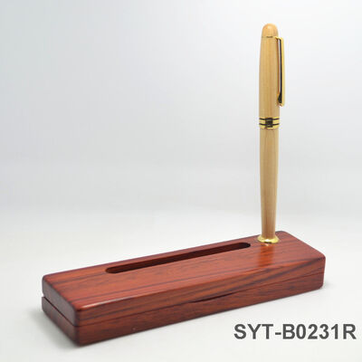2025 Hot Selling Customizable Walnut Wood Pen Box Rectangle Pen Box Set for Gift Promotional Office Products