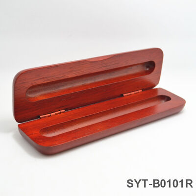 Custom Logo Walnut Wooden Pen Box - Premium Executive Gift with Elegant Engraving for Your Brand or Name, Made From Solid Wood.