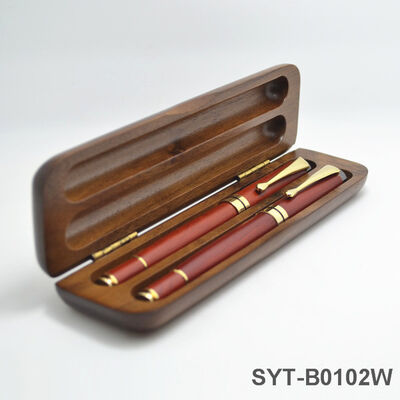 High Quality  Custom Logo Natural Solid Wooden Pen Gift  Box for Business Gift