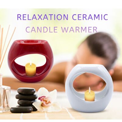 Wholesale Fragrance Ceramic Aroma Essential Oil Candle burner for Yoga Room