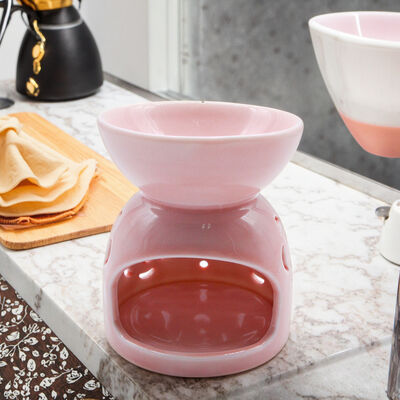 pink Procelian  Aroma Essential Oil  burner for Hotel Decor