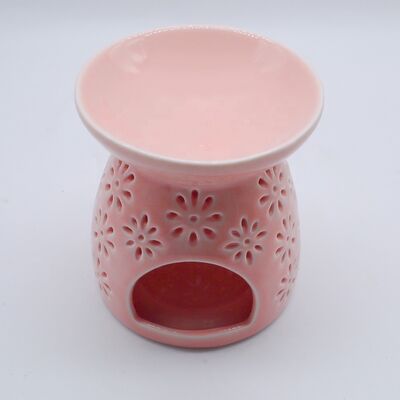 Ceramic Candle Holder Aroma Burner for Essential Oil Candle Burner Wax Melt Burner with Sandalwood Scent for Yoga Spa