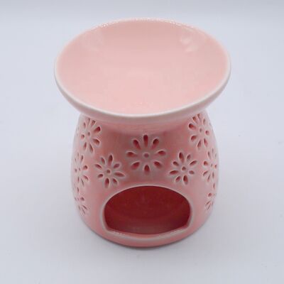 Ceramic Candle Holder Aroma Burner for Essential Oil Candle Burner Wax Melt Burner with Sandalwood Scent for Yoga Spa