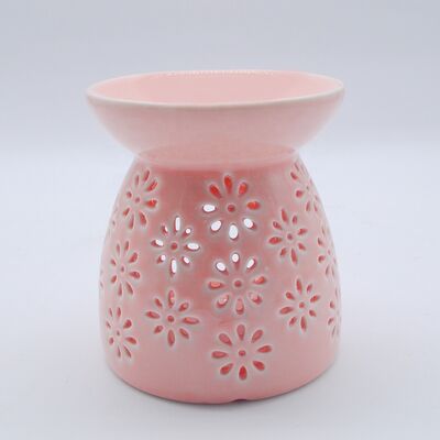 Ceramic Candle Holder Aroma Burner for Essential Oil Candle Burner Wax Melt Burner with Sandalwood Scent for Yoga Spa