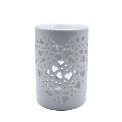 Custom Logo Luxury Plug-In Ceramic Wax Melt Home Decor Christmas Candle Stand Modern Small Size Tea Light Essential Oil Burner