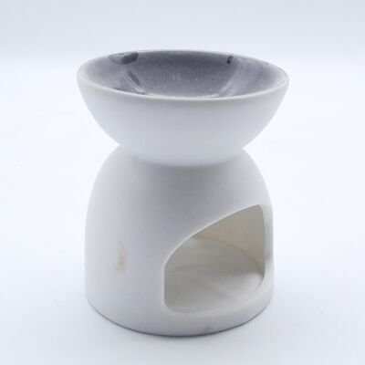 White Ceramic Aromatherapy Wax Melt Burner with Star Pattern Assorted Aromatherapy Tarts Holder Home Use Essential Oil Burner