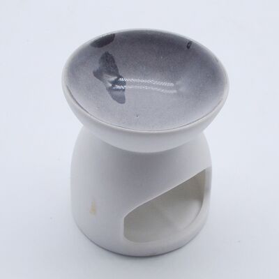 White Ceramic Aromatherapy Wax Melt Burner with Star Pattern Assorted Aromatherapy Tarts Holder Home Use Essential Oil Burner