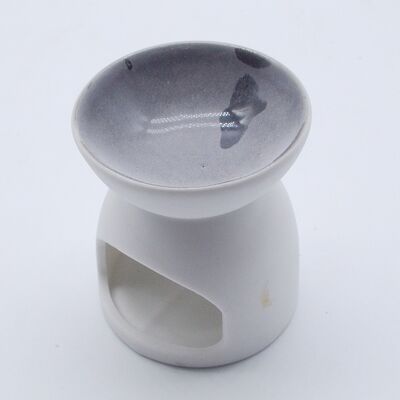 White Ceramic Aromatherapy Wax Melt Burner with Star Pattern Assorted Aromatherapy Tarts Holder Home Use Essential Oil Burner