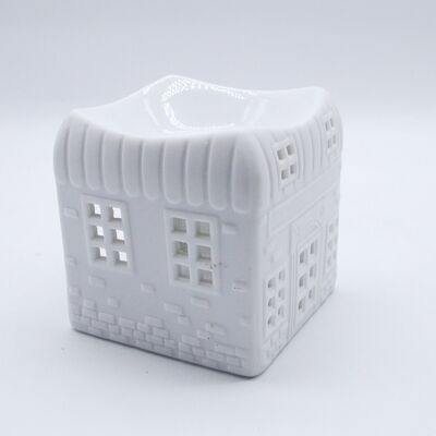 House-shaped Ceramic Essential Oil  Desktop burner Used for Bedroom Fragrance