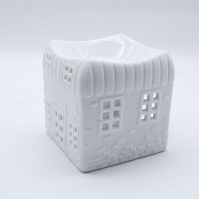 House-shaped Ceramic Essential Oil  Desktop burner Used for Bedroom Fragrance