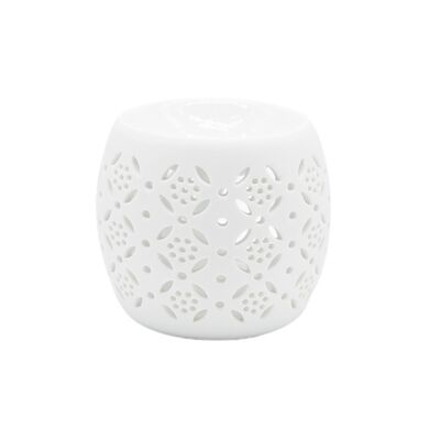 Essential Fragrance Aromather Ceramic Candle Oil Burner  Wax Melt Tealight Candle Warmer for Home Office Bedroom