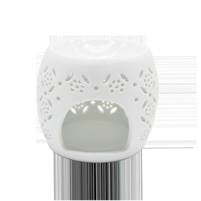 Essential Fragrance Aromather Ceramic Candle Oil Burner  Wax Melt Tealight Candle Warmer for Home Office Bedroom