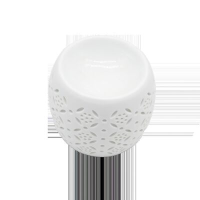 Essential Fragrance Aromather Ceramic Candle Oil Burner  Wax Melt Tealight Candle Warmer for Home Office Bedroom