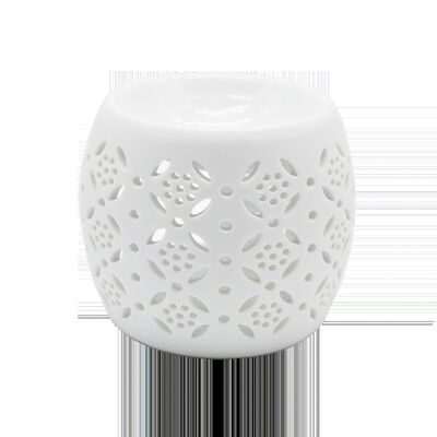 Essential Fragrance Aromather Ceramic Candle Oil Burner  Wax Melt Tealight Candle Warmer for Home Office Bedroom