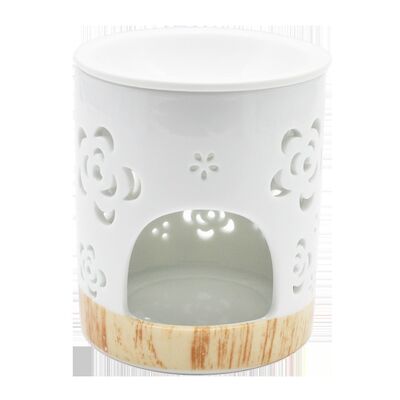Novelty Gifts Adult Ceramic Candle Diffuser Ceramic Candle Jars White  Essential   Wax Melt Tealight Candle Warmer