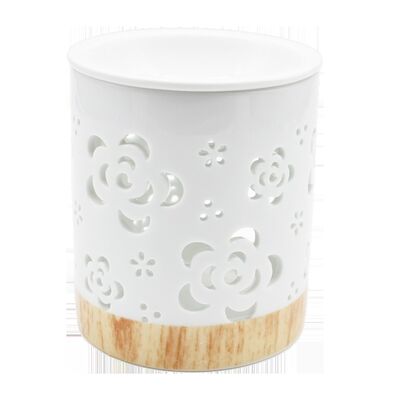 Novelty Gifts Adult Ceramic Candle Diffuser Ceramic Candle Jars White  Essential   Wax Melt Tealight Candle Warmer