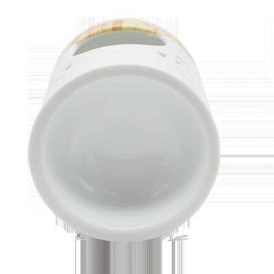 Novelty Gifts Adult Ceramic Candle Diffuser Ceramic Candle Jars White  Essential   Wax Melt Tealight Candle Warmer